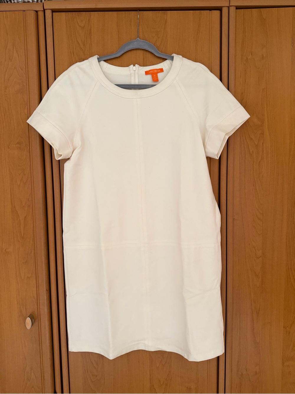 Joe Fresh Short Sleeve Shift Dress White Size 10 NWOT